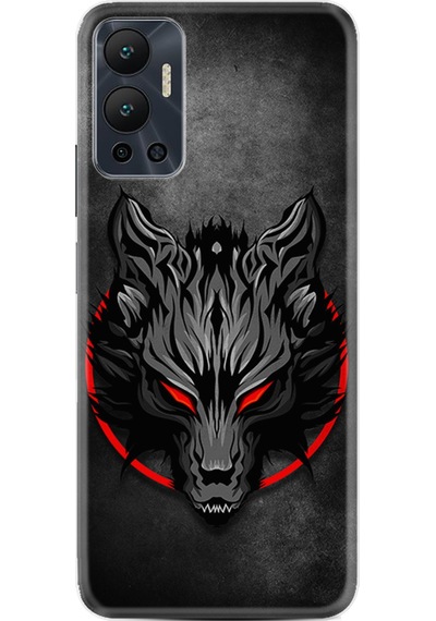 Infinix Hot 12 Kılıf Resimli Desenli Silikon Platinium Series Dark Wolf 1813