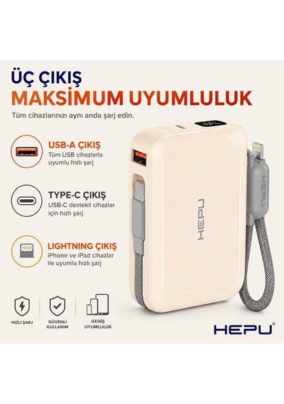 Hepu Armor Series Hp-ap04y 20.000 Mah Qualcomm Quick Charge 3.0 D