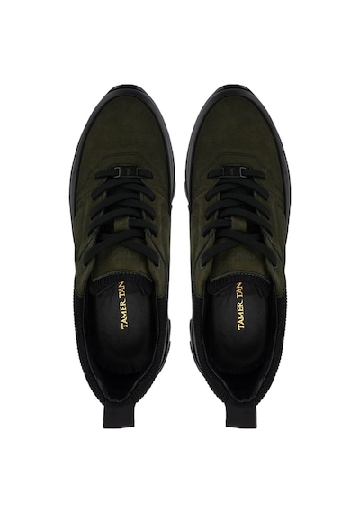 Tamer Tanca Erkek Hakiki Deri Siyah Mat/haki Sneakers & Spor Ayakkabı 298 3256-25283 Erk Ayk Sk25-26 Syh Mat/hakı Dnte Siyah