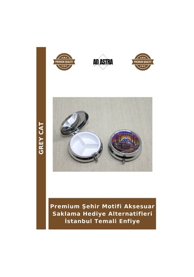 Premium Şehir Motifi Aksesuar Saklama Hediye Alternatifleri İstanbul Temali Enfiye Çok Renkli