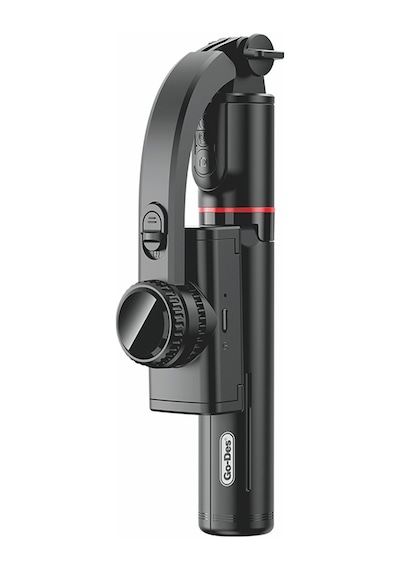 Go-des Gd-f06 Bluetooth Kumandalı Selfie Çubuğu Teleskopik Tripodlu Sarsılma Engelleyicili Siyah