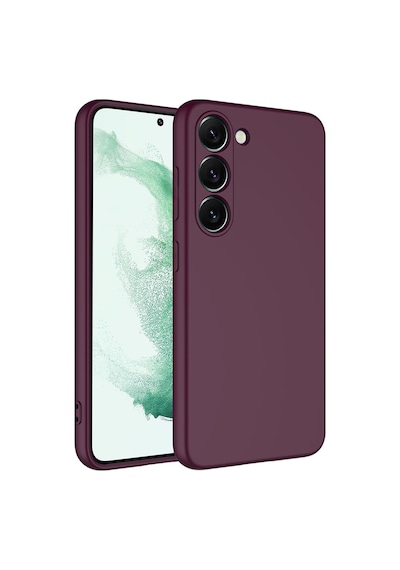 Noktaks - Samsung Galaxy Uyumlu S23 Plus - Kılıf İçi Kadife Koruyucu Mara Lansman Kapak - Koyu Mor