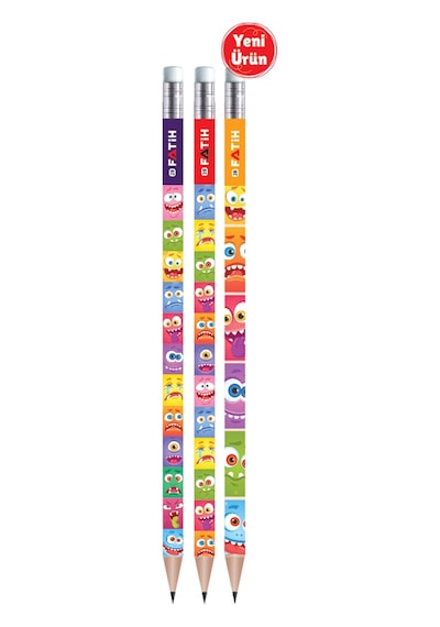 Fatih Kurşun Kalem Emoji Silgili 17935 Çok Renkli