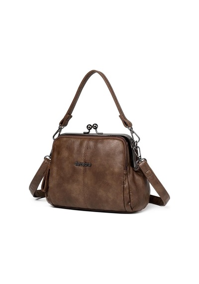 Smart Bags Yıkama Deri Burslu Postacı Kadın Çantası 21-k Barcelona 1903-7 Kahve