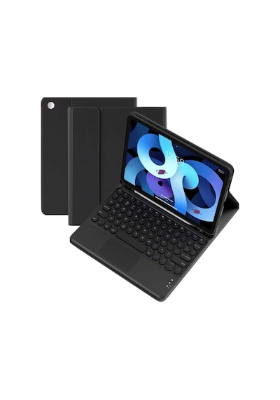 Fuchsia Galaxy Tab A 8.0" 2019 İle Uyumlu Savvy Keyboard Bluetooh Bağlantılı Standlı Klavyeli Tablet Kılıfı Klavyeli Kılıf