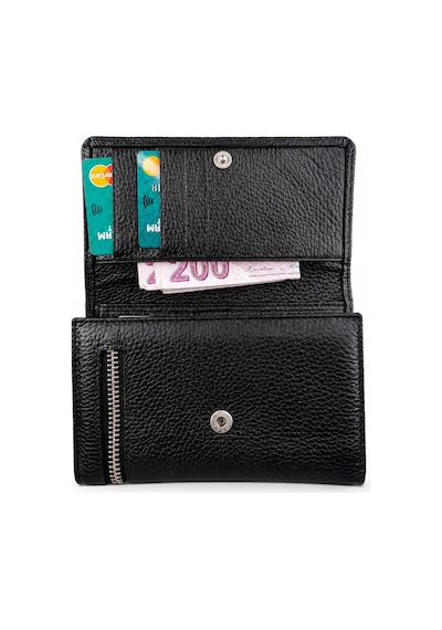 Alphaclub Bag Erkek Hakiki Deri Fermuarlı Çok Bölmeli Kartlıklı Cüzdan Siyah