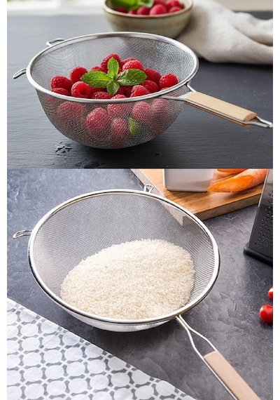 Ahşap Saplı Süzgeç / 22 Cm