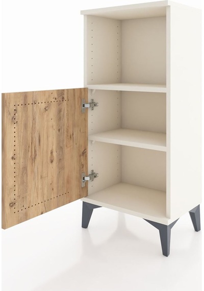 Arges Komodin 2 Raflı Tek Kapaklı 44x30x96 Aytaşı-çam Aytaşı