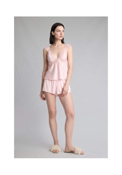 Defacto Regular Fıt Askılı 2li Saten Açık Pembe Pijama Takımı H0363ax26smpn648 Pembe-pn648