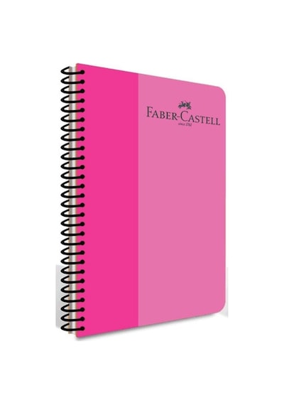 Faber Castell Pp Kpk Bicolor Spiralli Defter 120 Yp Kareli 5075 000134-pembe