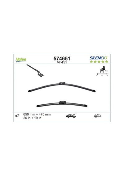 Ford Mondeo 4 On Silecek Seti 2007-2014 Valeo 574651