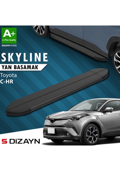 S-dizayn Toyota C-hr Skyline Siyah Yan Basamak 173 Cm 2016-2023 A+ Kalite
