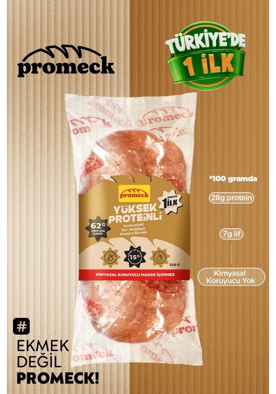 Yüksek Proteinli Kurkuminli Sarı Buğdaylı Prosort Ekmek 220 Gr
