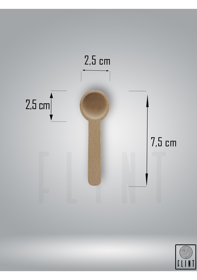 Gürgen El Yapımı Tahta Ahşap 6'lı Şeker Baharat Ölçü Kaşığı 7,5cm