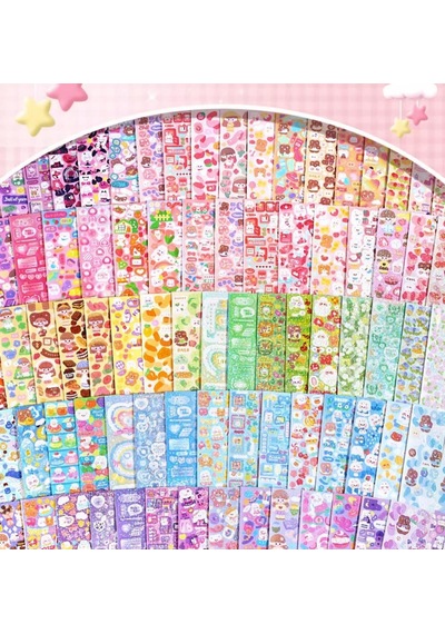 5 Adet 12 Cm X 4 Cm Çıkartma Lazer Sticker Seti Defter Telefon Süsü Çok Renkli