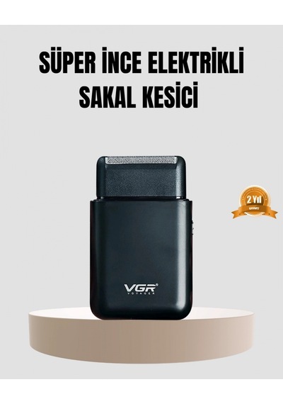 Kompakt Şarjlı Tıraş Makinesi Çift Yönlü Bıçaklı 45 Dakika Kullanım Süreli