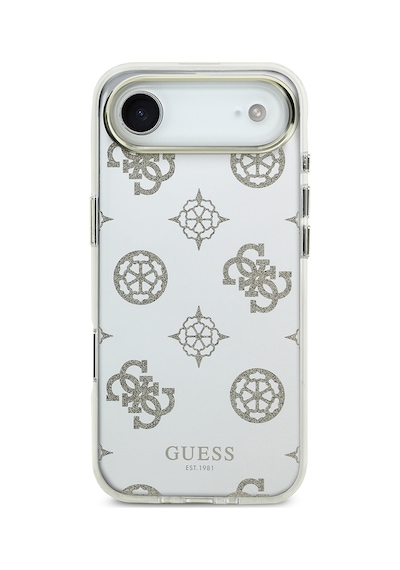 Apple Uyumlu iPhone 17 Air Kılıf Guess Lisanslı Metal Kamera Çerçeveli Simli Peony Aynalı Kapak Gold Gold