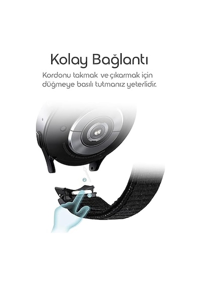 Ayrex Samsung İle Uyumlu Yeni Nesil Bağlantı Hasırlı Kumaş Kordon Galaxy Watch 7/6/5/4 Serisi İçin Galaxy Watch 7