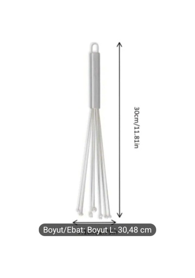 Bilyeli Çırpıcı Paslanmaz Çelik- Ergonomik Saplı Tel Çırpıcı Paslanmaz Çelik Diğer