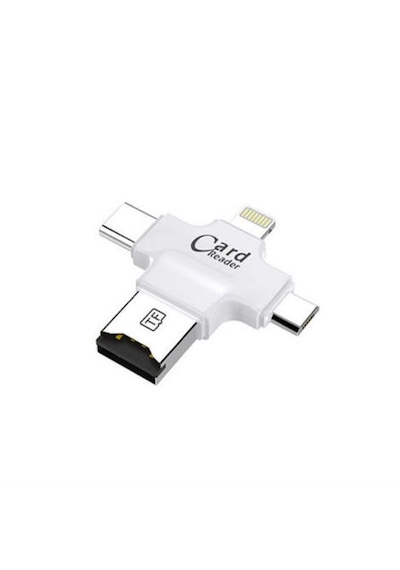 4419 Lightning Type C 3.1 Micro Usb Tf Kart Okuyucu Apple Uyumlu iPhone Otg Çe