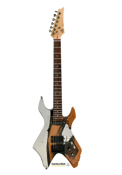 Elektro Gitar X Kasa Custom Epoksi & Yıllanmış Ağaç Kişiye Özel Yıllanmış Ceviz Şeffaf