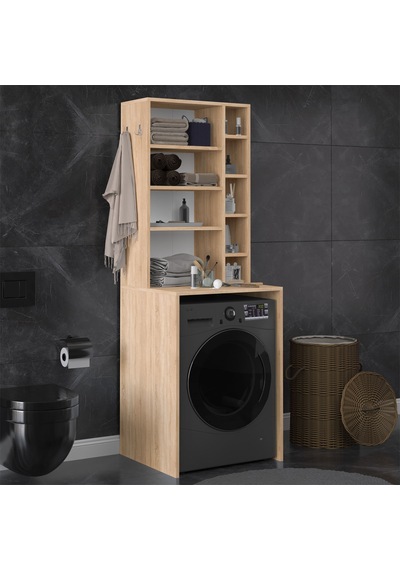 Asra Trend Çamaşır Makinesi Üstü Banyo Dolabı BD-03 %100 MDF Çok Amaçlı Düzenleyici Raf Sonoma Meşe Asra Trend Çamaşır Makinesi Üstü Banyo Dolabı BD-03 %100 MDF Çok Amaçlı Düzenleyici Raf Sonoma Meşe