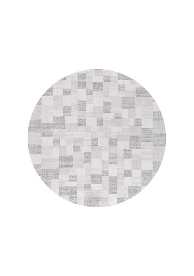 Etnik Craft Madre Modern Desenli Yuvarlak Halı Md06 Gri Gri-bej