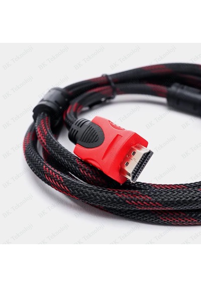 Hdmi To Dvi Çift Filtreli Örgülü 1.4 Metre Görüntü Kablosu