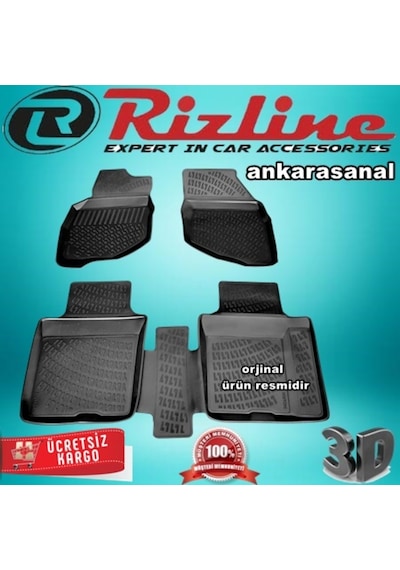 Rizline Honda Jazz 3D Paspas Havuzlu Siyah Hb 2002-2008 Arası N11.10386