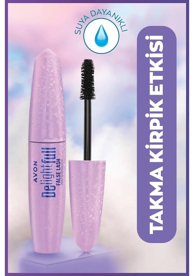 Avon Delightful False Lash Suya Dayanıklı Maskara 10 ML Lava Brown 2'li