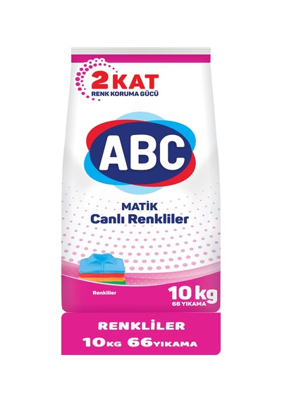 Abc Matik Toz Çamaşır Deterjanı 30Kg (3PK*10KG) Canlı Renkler