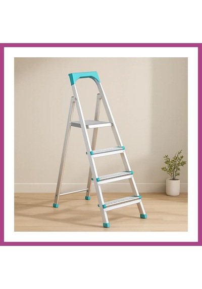 Gees Global 3+1 Basamaklı Metal Merdiven 82 Cm 120 Kg Gbzs