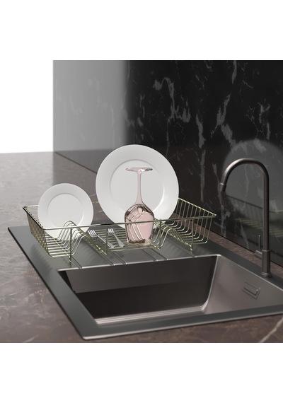 Teknotel Tek Katlı Bulaşıklık Tabaklık Alın Sarı Kb095 Altın
