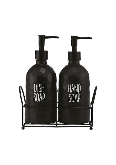 Sapone Black 2'li Standlı Sabunluk