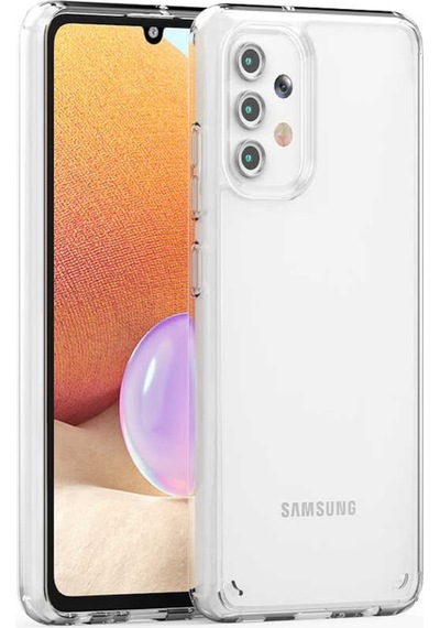 Galaxy A32 4G Kılıf Zore Coss Şeffaf Sert Silikon Kılıf Renksiz