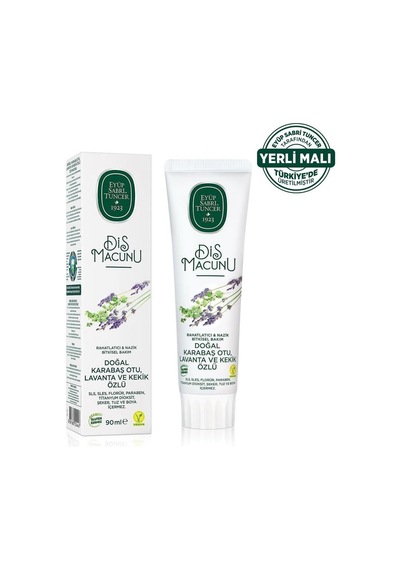 Eyüp Sabri Tuncer Doğal Karabaş Otu, Lavanta Ve Kekik Özlü Diş Macunu 90 Ml Nane Aromalı Glütensiz
