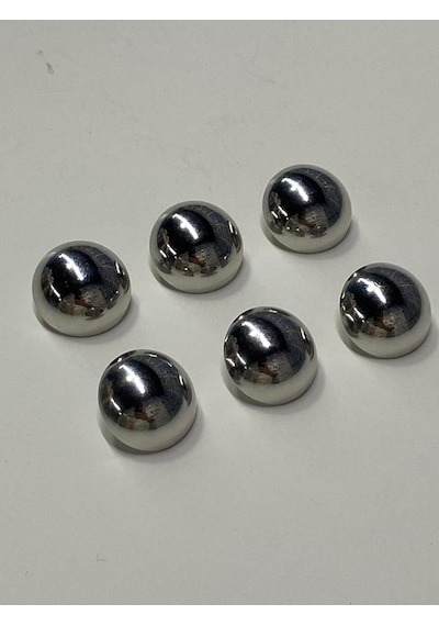 Kaban Trençkot Düğmesi Takımı Bombeli Gümüş 6 Lı Set 2,3 Cm 52771