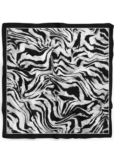 Zebra Desen Bandana/fular Siyah