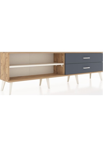 Arges Tv Ünitesi Tek Raflı 2 Çekmeceli 176x30x51 Çam-aytaşı/antrasit Aytası/antrasıt Arges Tv Ünitesi Tek Raflı 2 Çekmeceli 176x30x51 Çam-aytaşı/antrasit Aytası/antrasıt