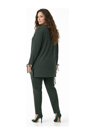 Baglan Kadın Taşlı Tunik Pantolon Takım Bgl-st05429 Yeşil