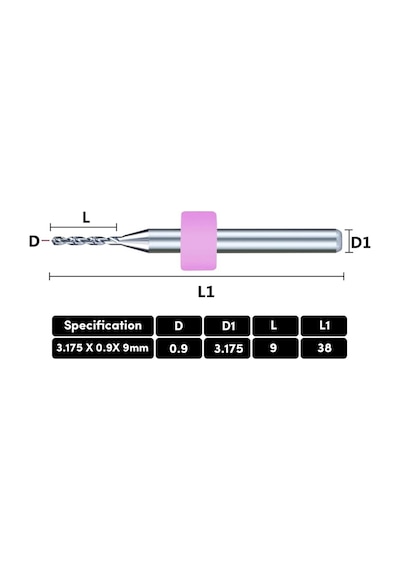10 Adet 0.9mm Tungsten Karbür Delme Pcb Matkap Ucu