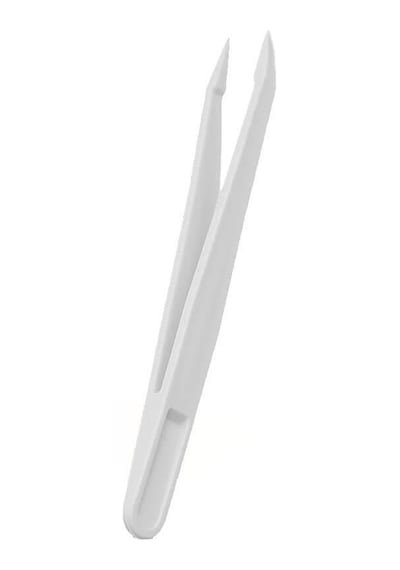 Koodmax Hassas Elektronik Ve El Sanatları Tamir Cımbızı Sert Plastik 11cm Düz Cımbız Beyaz