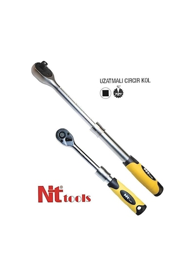 Nt Tools 1/2" Uzatmalı Cırcır Kolu 290-420 Mm. 72 Diş Nc12c12