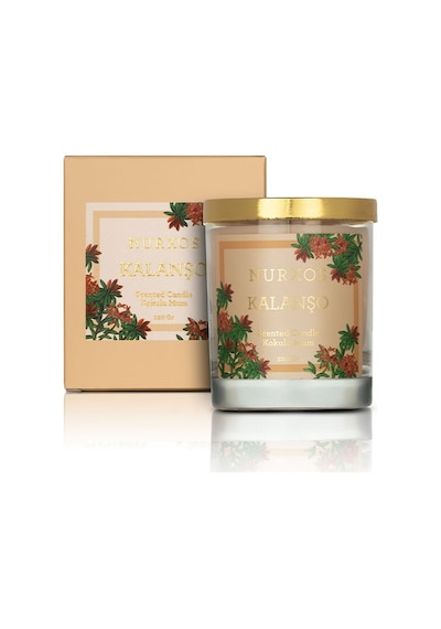 Nurxos 9685 Kalanşo Kutulu 2 Adet Kokulu Mum + Freshener Oda Spreyi