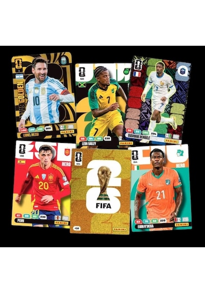 Dünya Kupası 2026 Panini Adrenalyn Xl Fıfa Trading Card Dream Box Koleksiyon Kart 50 Kart 25i Özel