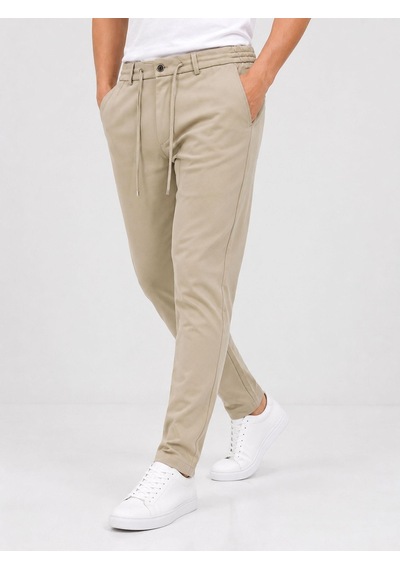 Classics Men Yazı Erkek Slim Fit Dar Kesim Beli Bağlamalı Yan Cepli Casual Jogger Pantolon Bej Classics Men Yazı Erkek Slim Fit Dar Kesim Beli Bağlamalı Yan Cepli Casual Jogger Pantolon Bej