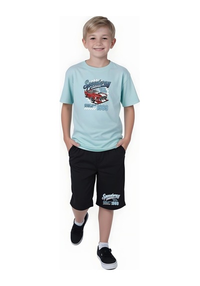 Fyk Kids Erkek Çocuk Yazlık Speeedway Baskılı Alt-üst Takım Mint Yeşil Fyk Kids Erkek Çocuk Yazlık Speeedway Baskılı Alt-üst Takım Mint Yeşil