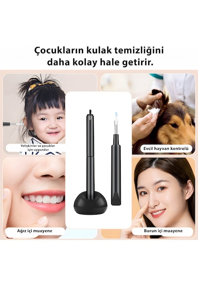 Tm-01 1080p Kameralı Led Işıklı Kablosuz Kulak Temizleme Cihazı