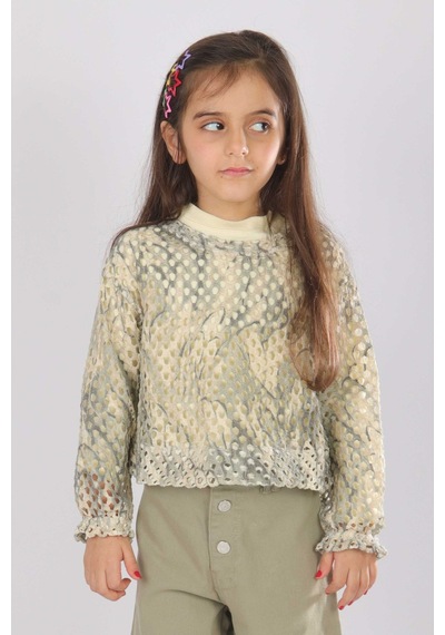 Xo Kids Kız Çocuk Bluz 5-14 Yaş 36170 Yeşil