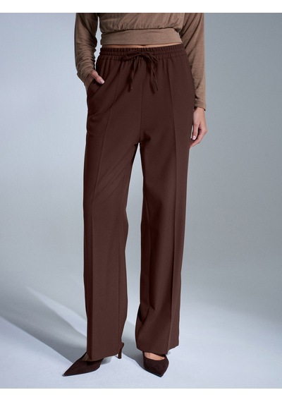 Dilvin 72209 Beli Lastikli Pantolon-kahve Kahve